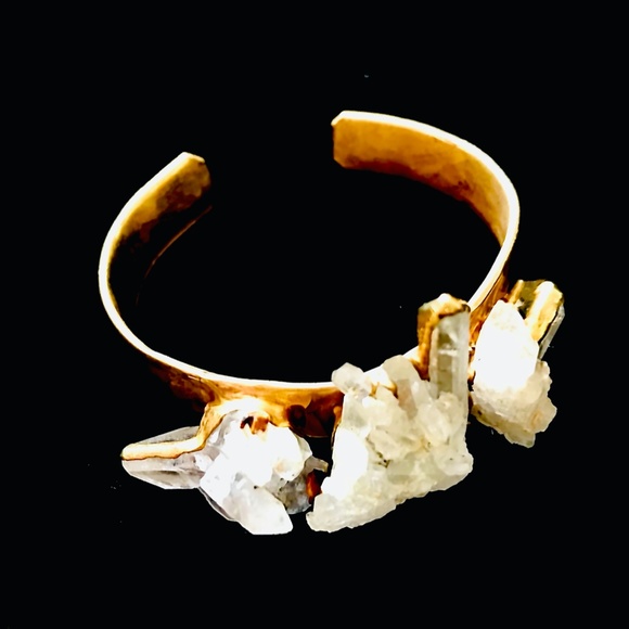 New! Crystal Quartz Cuff